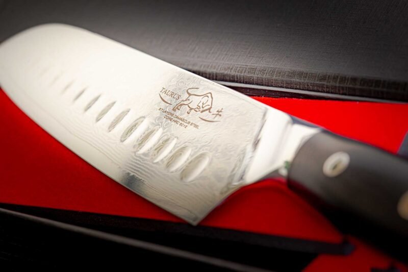 Cuchillo Santoku 7" Acero Damasco Mango G10 - Imagen 4