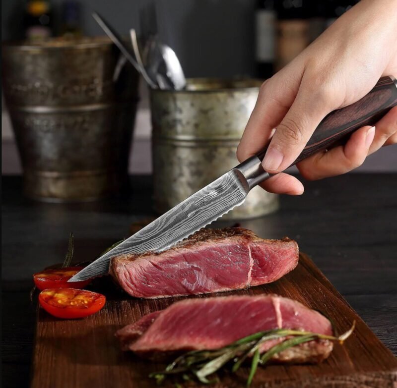 Cuchillo Asado Set 6 Piezas 23cm. Mango Pakka - Imagen 4