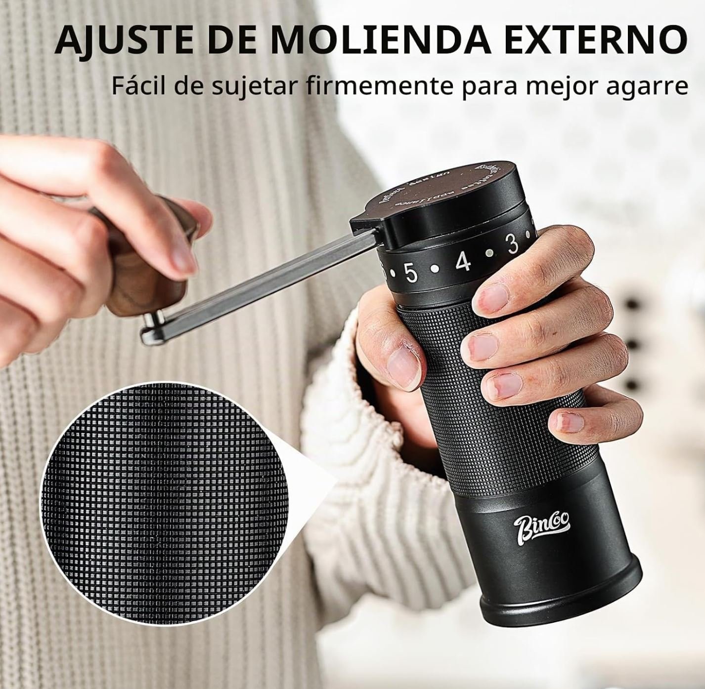 Molinillo Bincoo Sm01 Acero Fresa 6 Puntas - Imagen 3